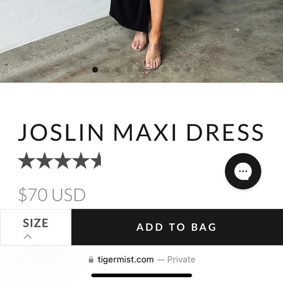 TIGER MIST NEW WITH TAGS JOSLIN MAXI DRESS - BLACK - S / BLACK - Picture 2 of 2